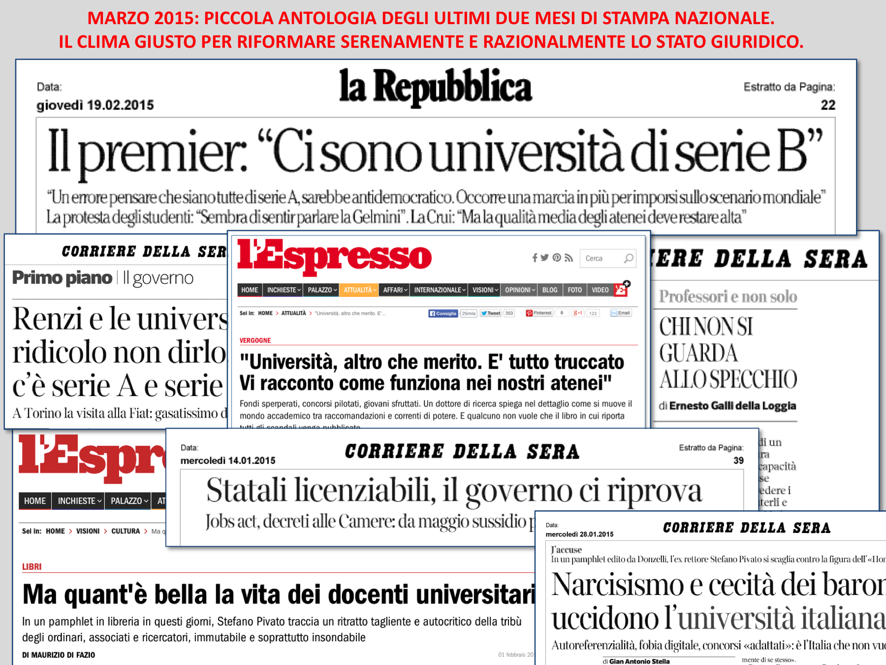 Università e stampa: un difficile rapporto