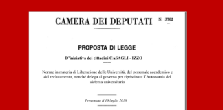 Ecco la Proposta di legge Roars: norme in materia di Università, personale accademico e reclutamento