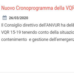nuovo cronoprogramma vqr