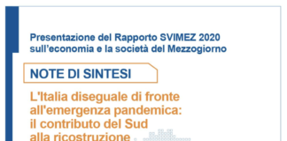 Università e Scuola al SUD nel post COVID: il rapporto SVIMEZ 2020