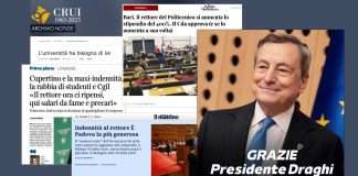 La “mano ferma” di Draghi invocata dalla CRUI: aumenti ai rettori anche del 400%